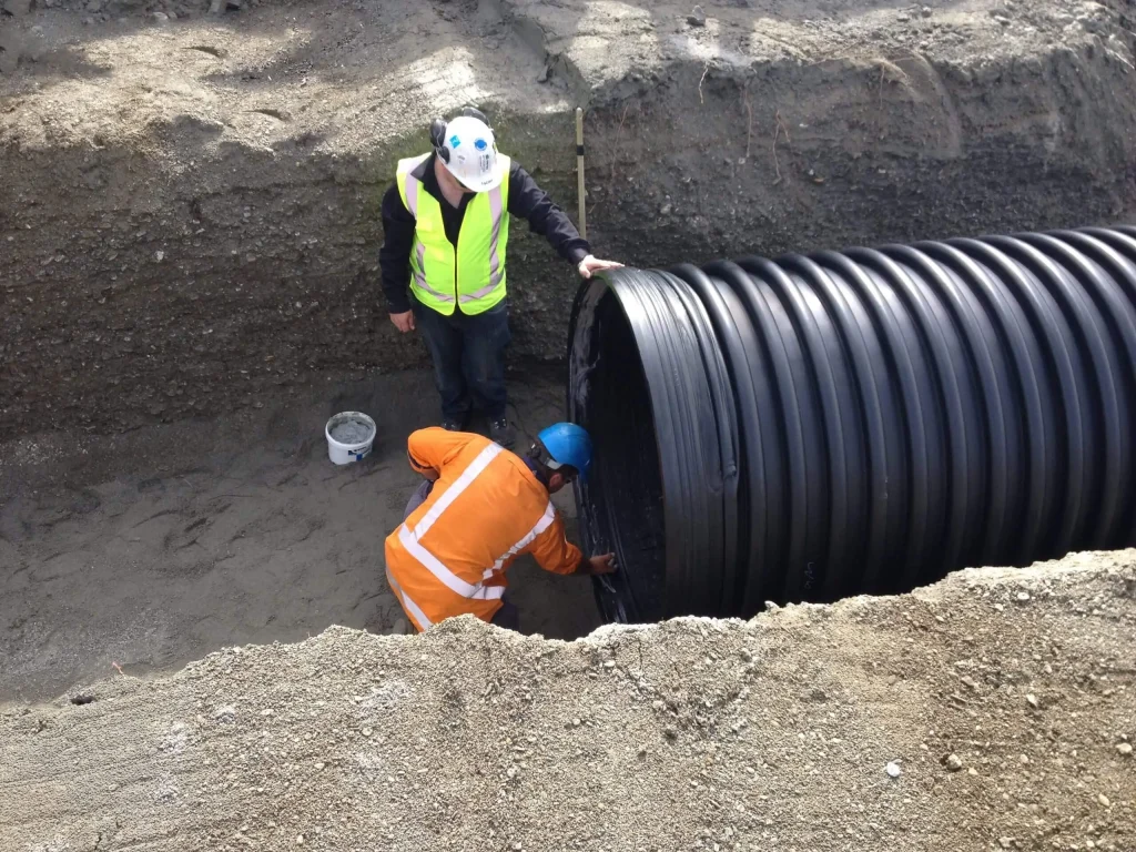 culvert pipe installation